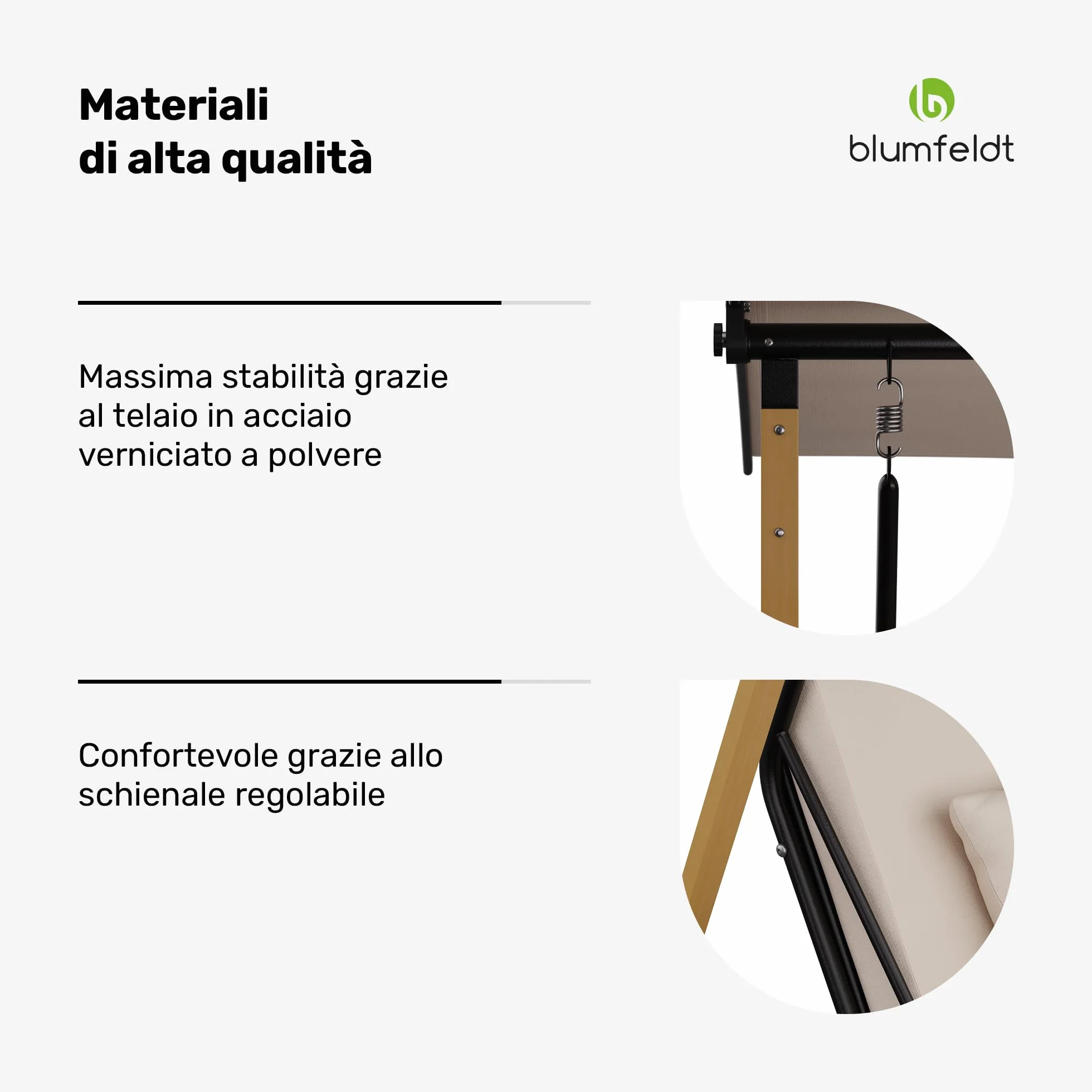 Blumfeldt ZenGrove - Dondolo da Giardino, Dondolo da Esterno a 2 Posti con Tettuccio Regolabile, Telaio in Acciaio Verniciato a Polvere, Cuscini Spessi, Capacità: 160 kg