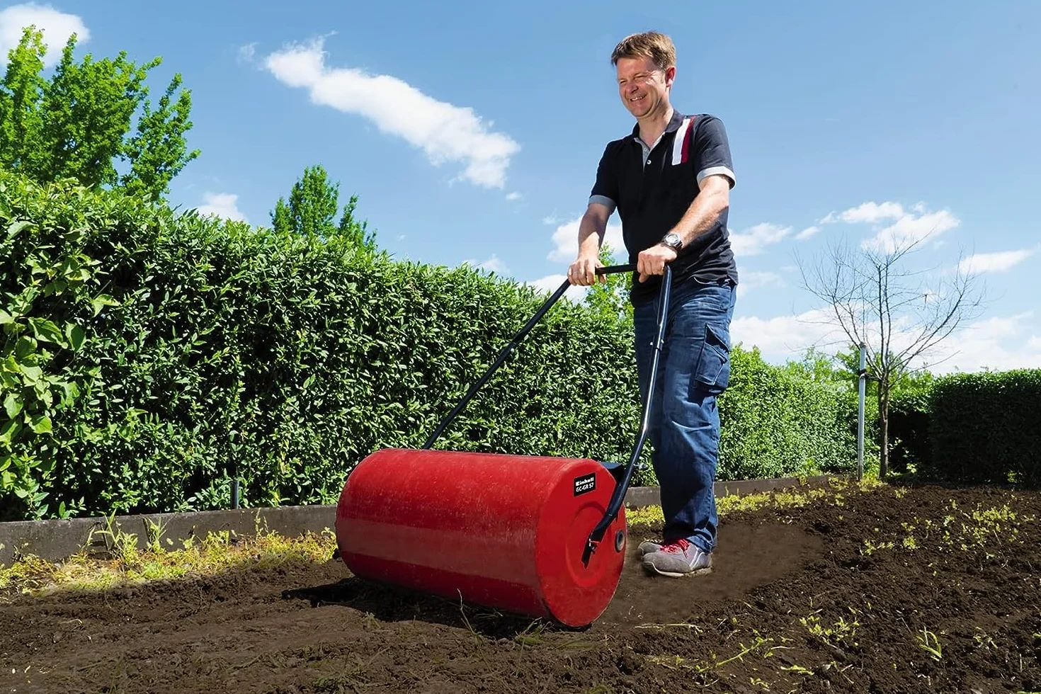 Einhell GC-GR 57 Rullo compressore (Larghezza 57 cm, diam. 32 cm, volume vano 46 l)