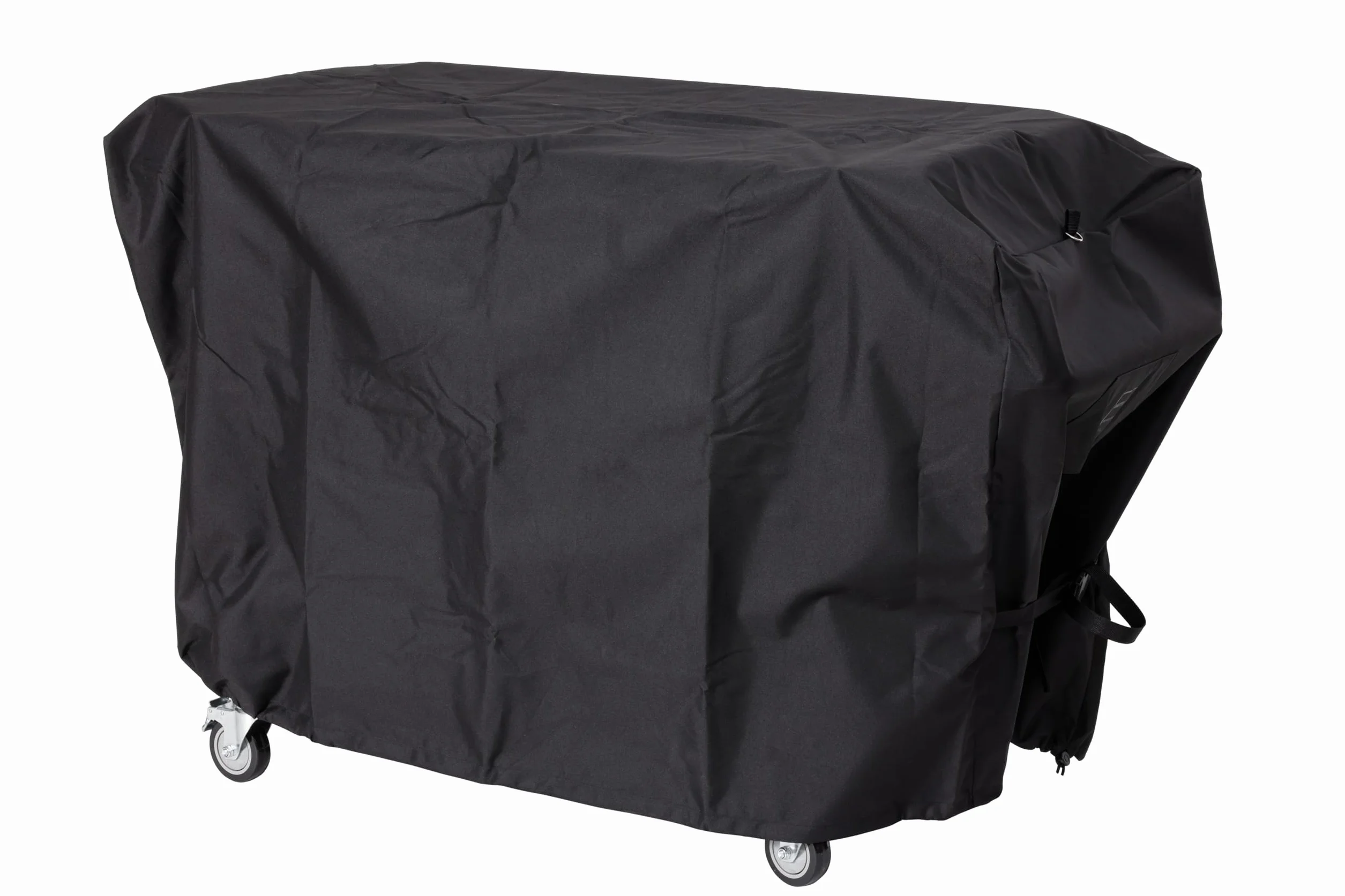 METRO Professional Barbecue a Carbonella Deluxe, Acciaio Inox, 2 Griglie Regolabili, Ruote, Tavolino, Copertura, Nero