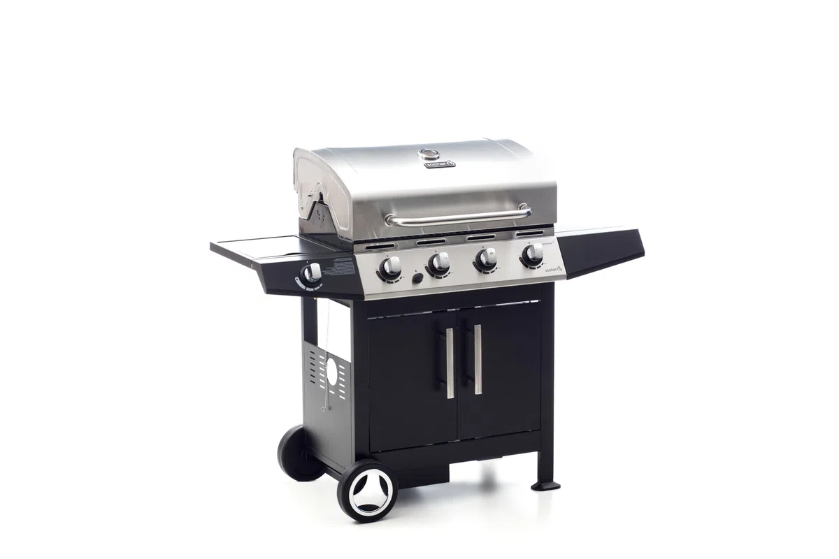 Sochef Golosone 4 Barbecue, Nero/Acciaio, 57x136x115 cm