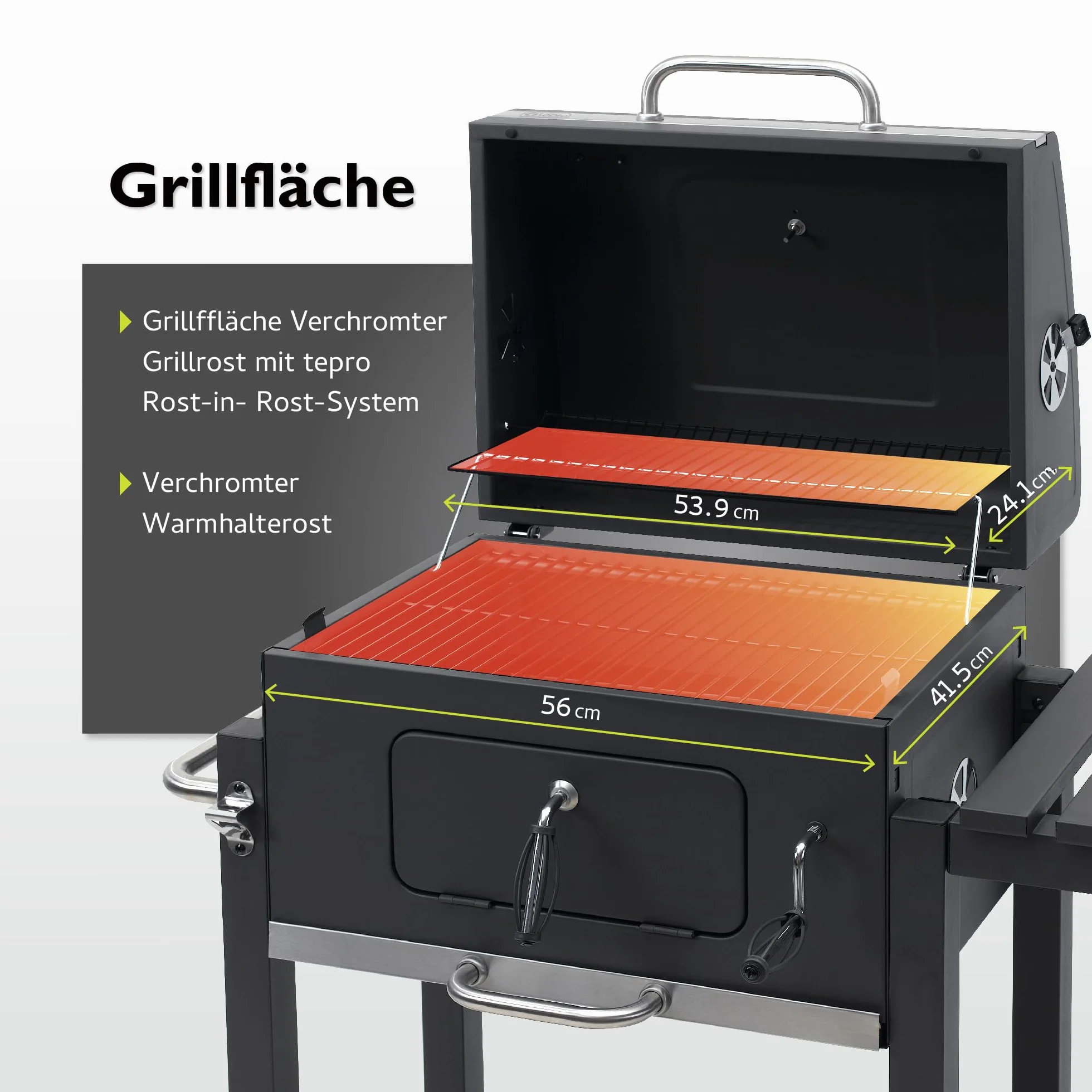 Tepro Barbecue a carbonella Toronto Click antracite/acciaio inossidabile