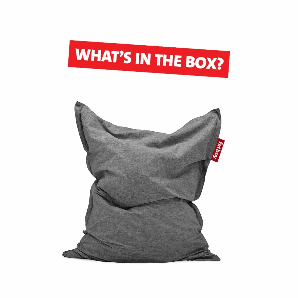 Fatboy® The Original - Pouf per esterni, 180 x 140 cm, motivo: Bean Bag/Cuscino/Poltrona XXL, Classica per esterni, colore: Grigio Roccia
