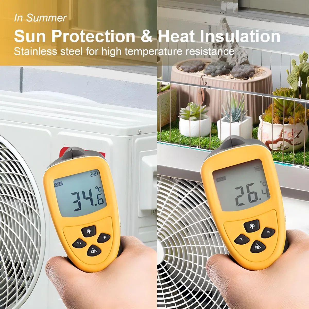 Copertura per aria condizionata esterna mini split in acciaio inox protezione per compressore e condensatore