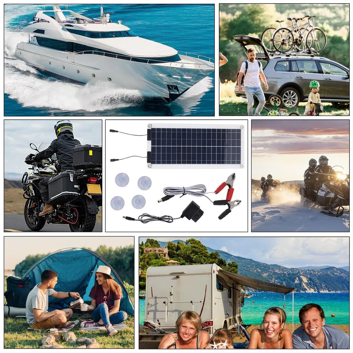 Caricabatteria Solare per Auto 100 W 12 V Mantenitore Batteria