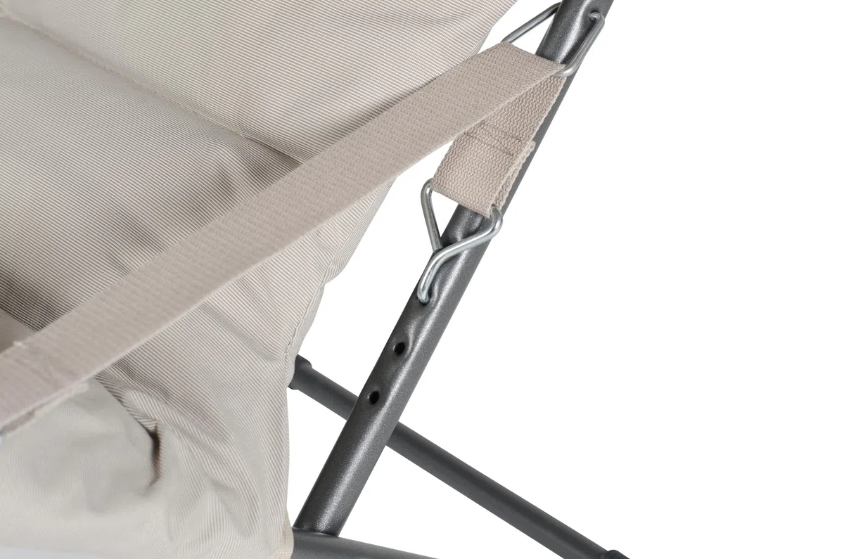 Fiam Fiesta Soft Sdraio Anatomica Regolabile da Esterno Telaio Acciaio Verniciato Antracite Tela Olefine Bianco Beige