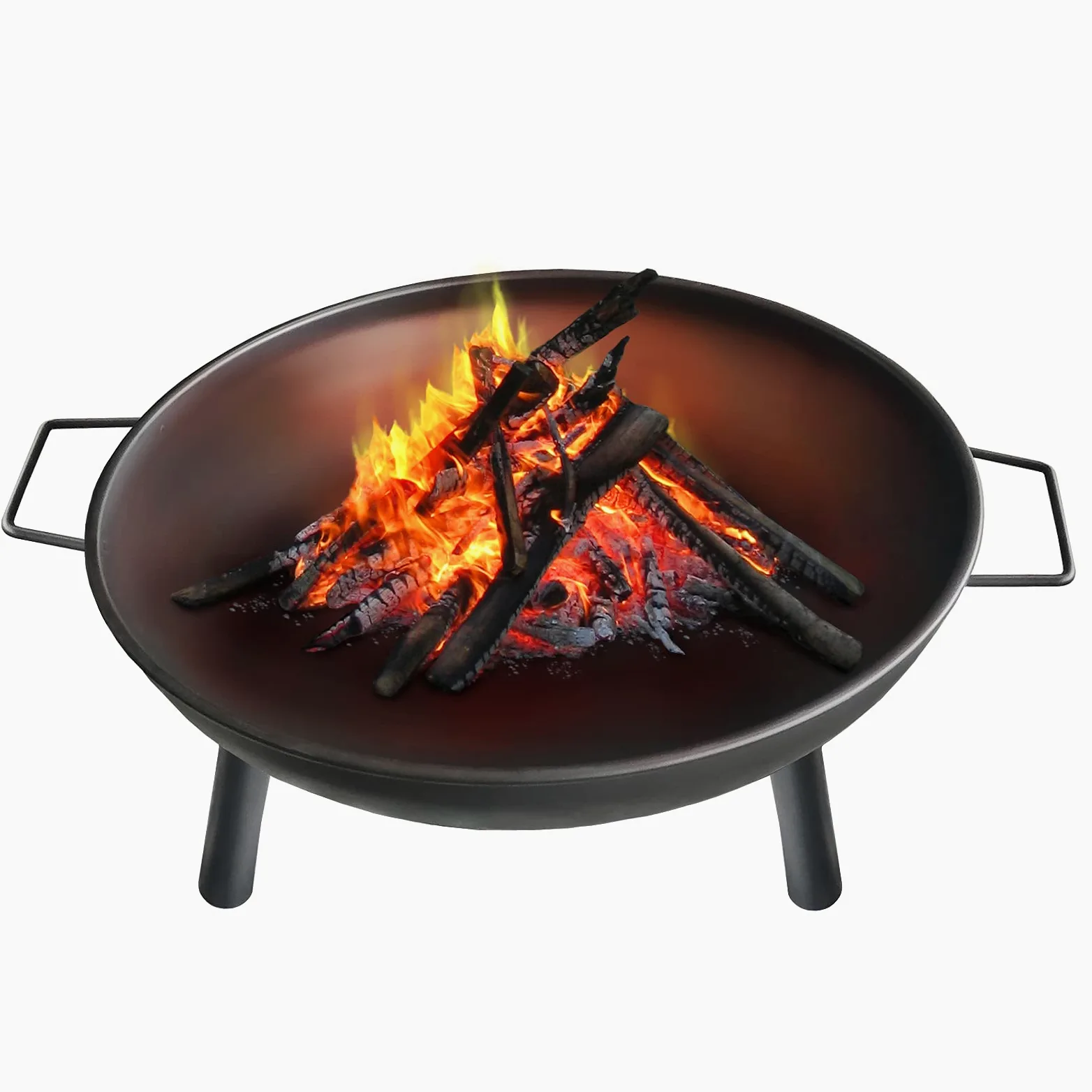 Montafox Braciere da giardino Ø 58 cm metallo esterno ciotola del fuoco riscaldamento terrazza campeggio