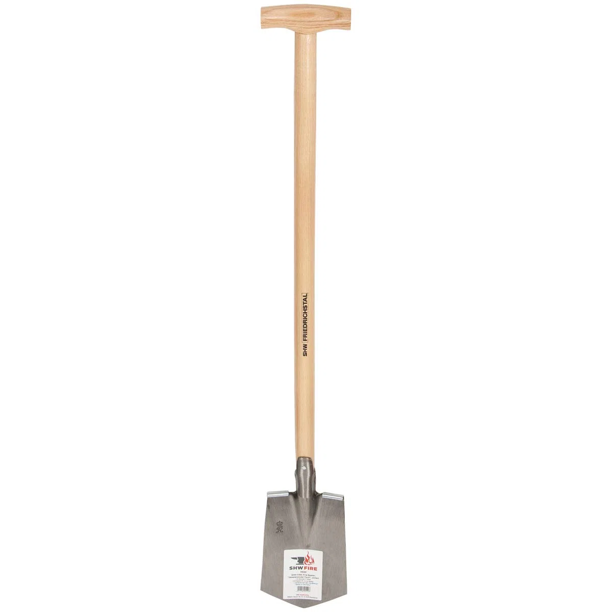 SHW-FIRE - Vanga da donna leggera con manico in legno di frassino da 93 cm con impugnatura a T, ideale per lavori di giardinaggio