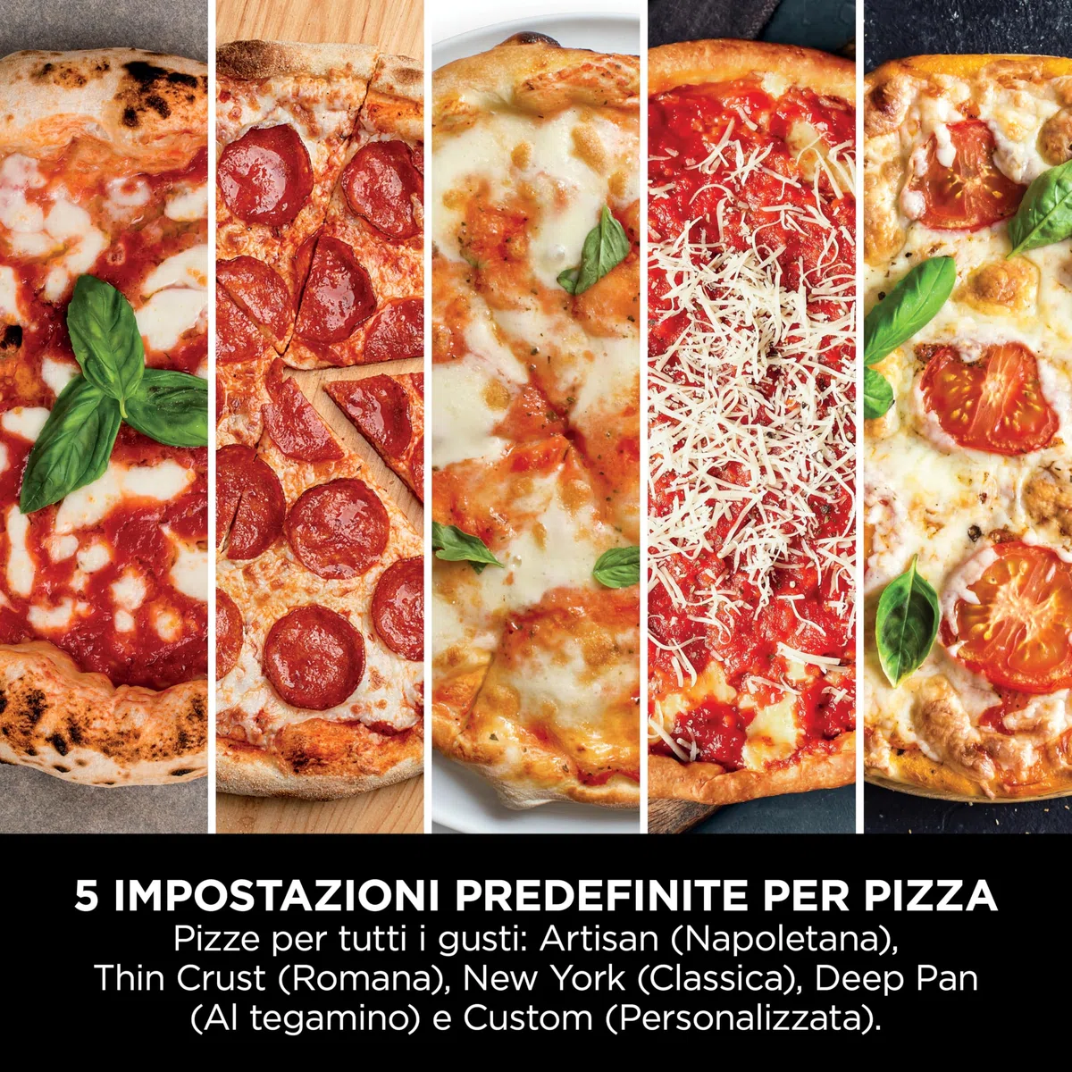 Ninja Artisan Forno elettrico per pizza e friggitrice ad aria MO201EU 30 cm