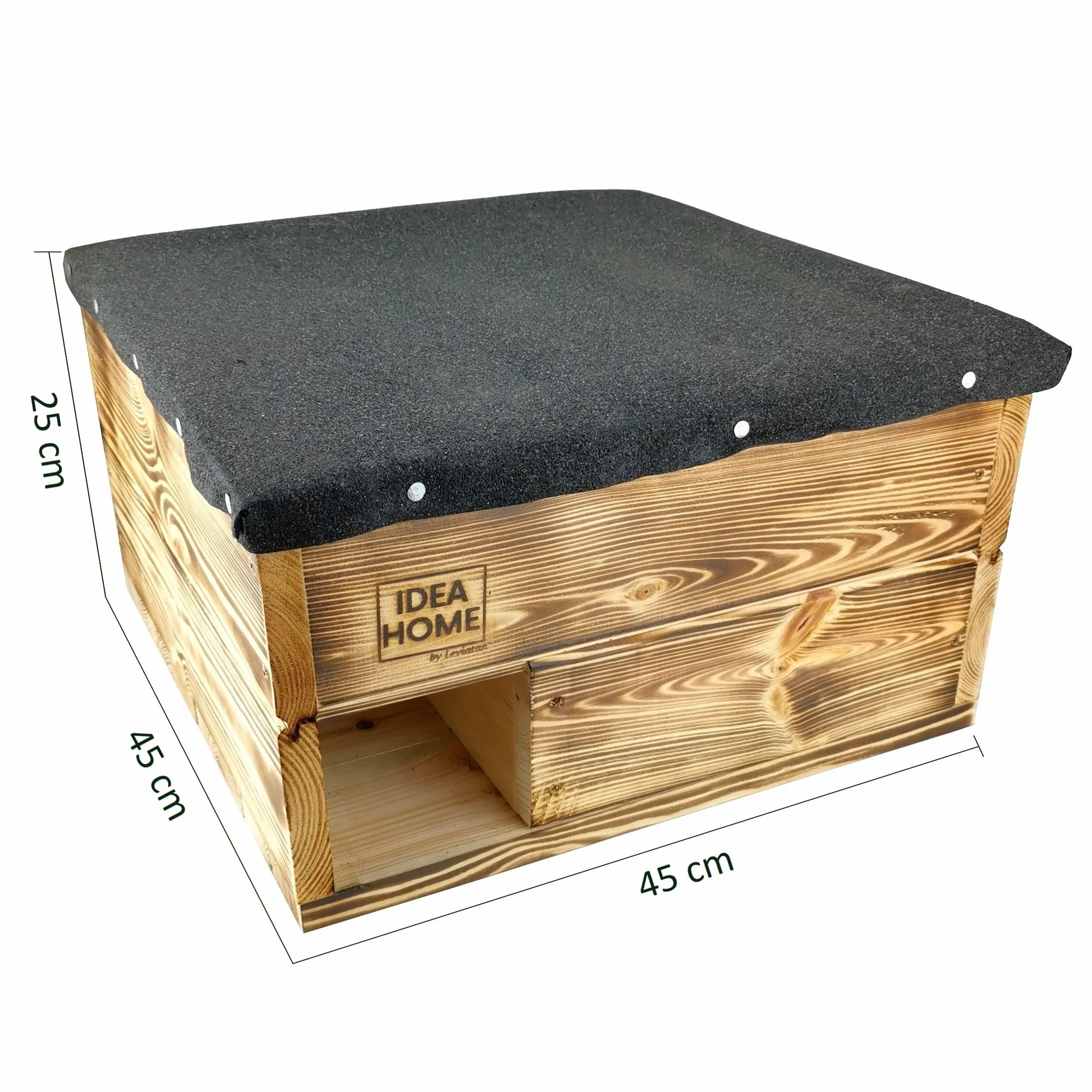 LEVIATAN - Casa per ricci | con pavimento in legno I Casa per tutto l'anno | Resistente alle intemperie | Perfetto per il giardino | Quartier invernale