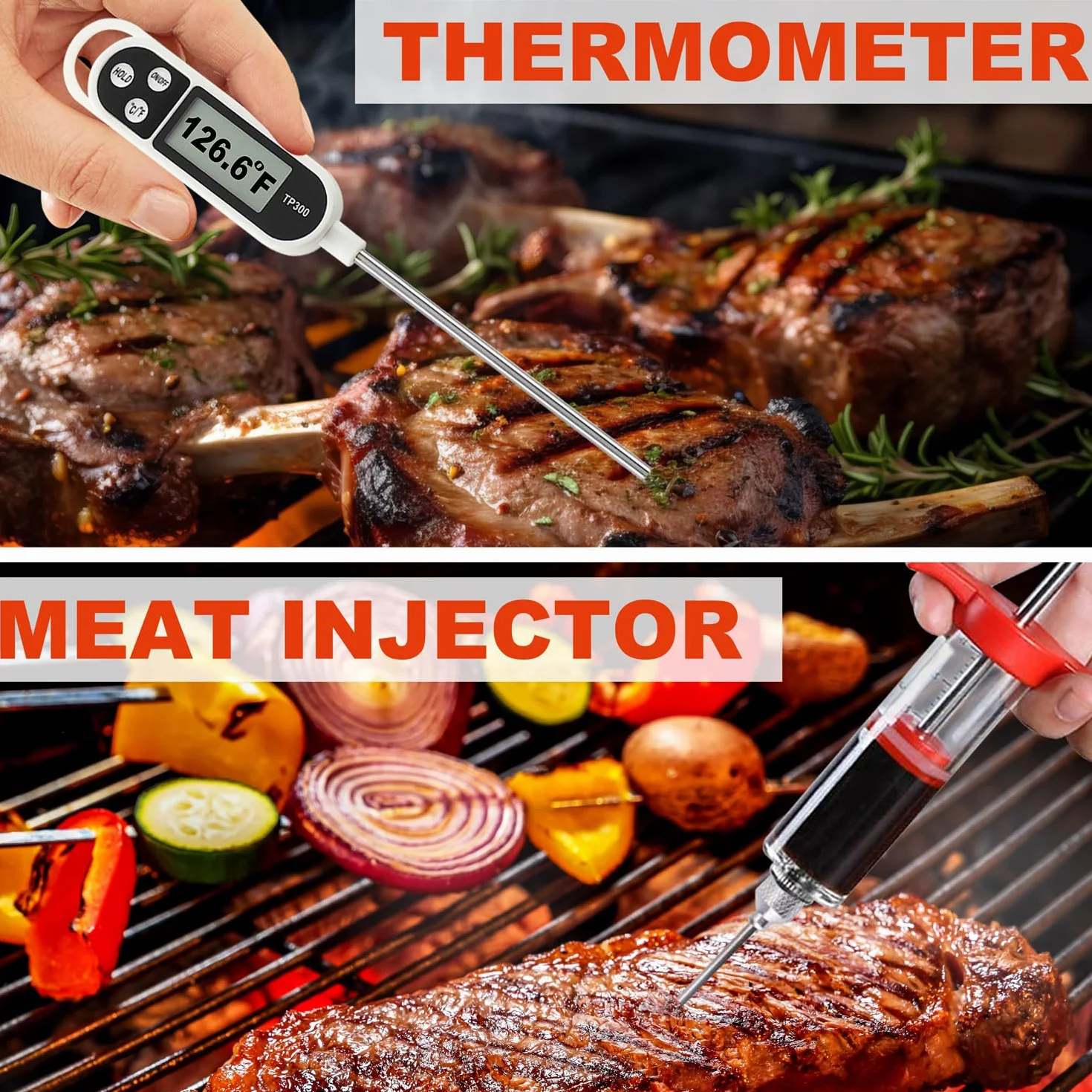 N NOBLE FAMILY 30Pcs Set Accessori Barbecue in Acciaio Inox di Alta Qualità - Attrezzi Barbecue Professionali - Set Barbecue Vari e Completi - Kit Barbecue All'Aperto per Uomini Donne
