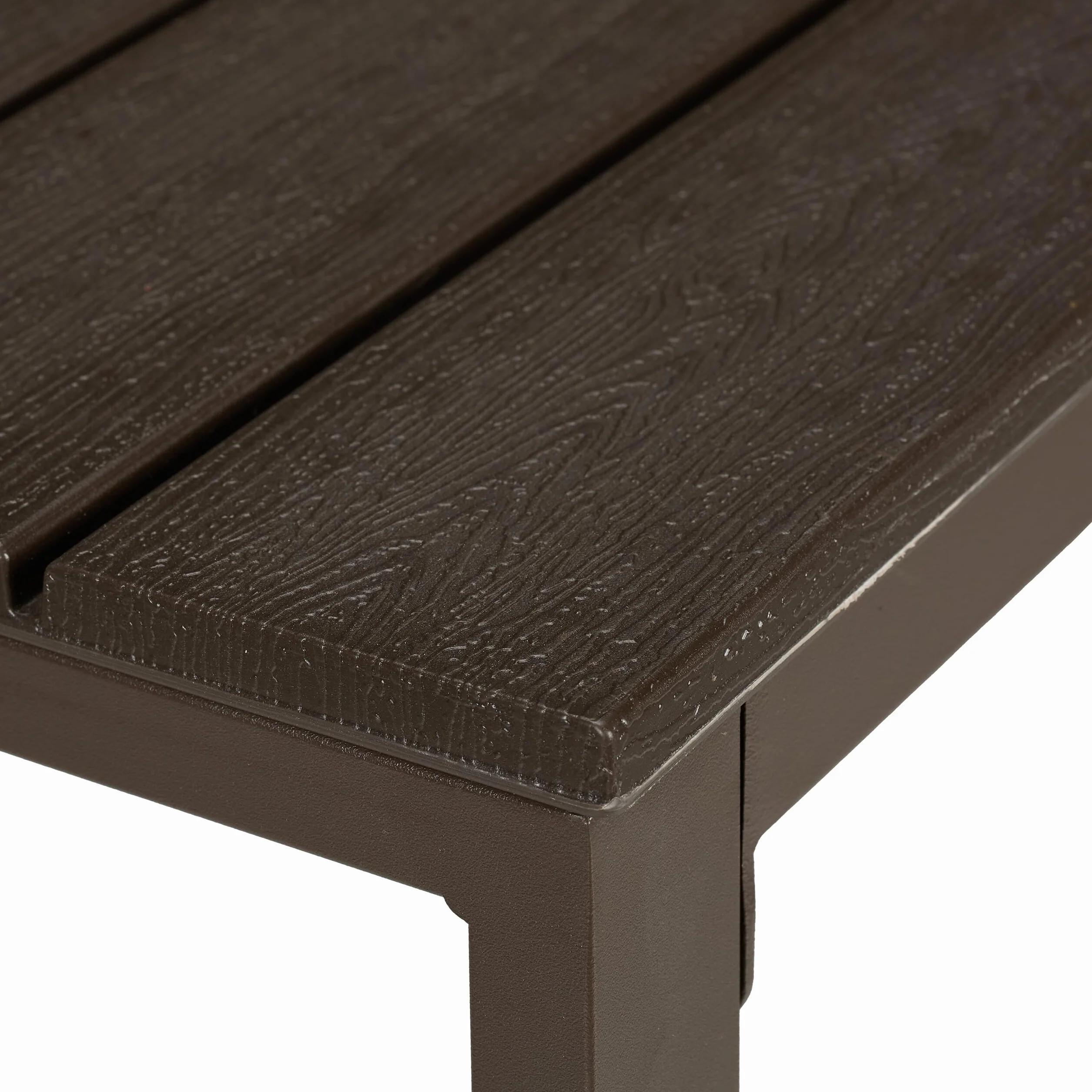 Relaxdays Tavolino Basso da Balcone, Resistente alle Intemperie, HLP: 39 x 98 x 48 cm, Tavolo da caffè Esterno, Marrone