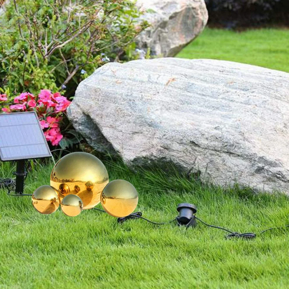 Sfera decorativa da giardino in acciaio inox 6 pezzi 50-150 mm lucidata a specchio dorata