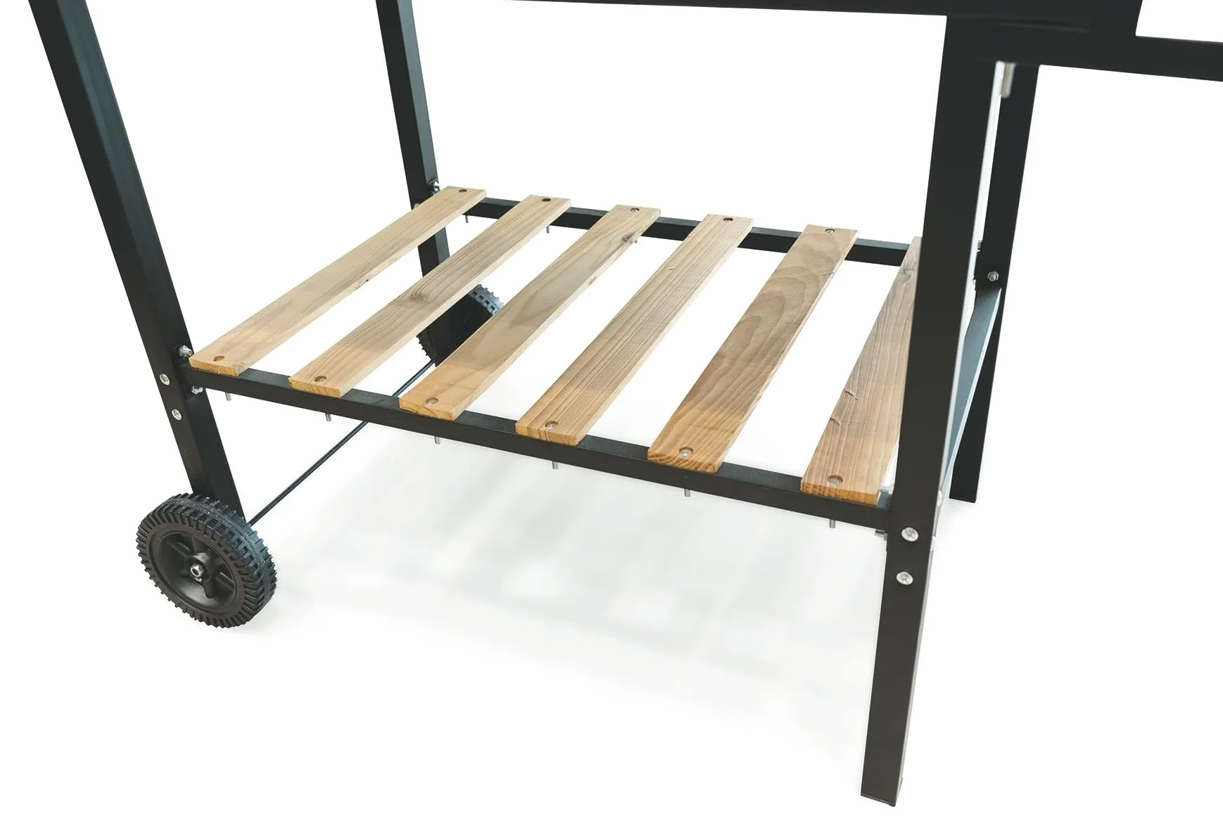 Galileo Barbecue con Ruote Rettangolare 126x56x87 cm Nero