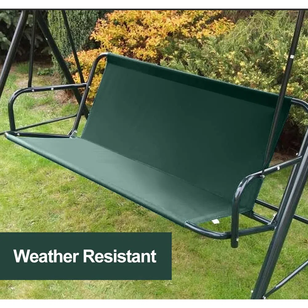 WingFly Coprisedile da Giardino per Dondolo, per Sedia a Dondolo da Giardino, Coprisedili per Altalena da Giardino, Copertura per Sedia da Giardino, 2 e 3 Posti(Verde 115 x 48 x 48cm)
