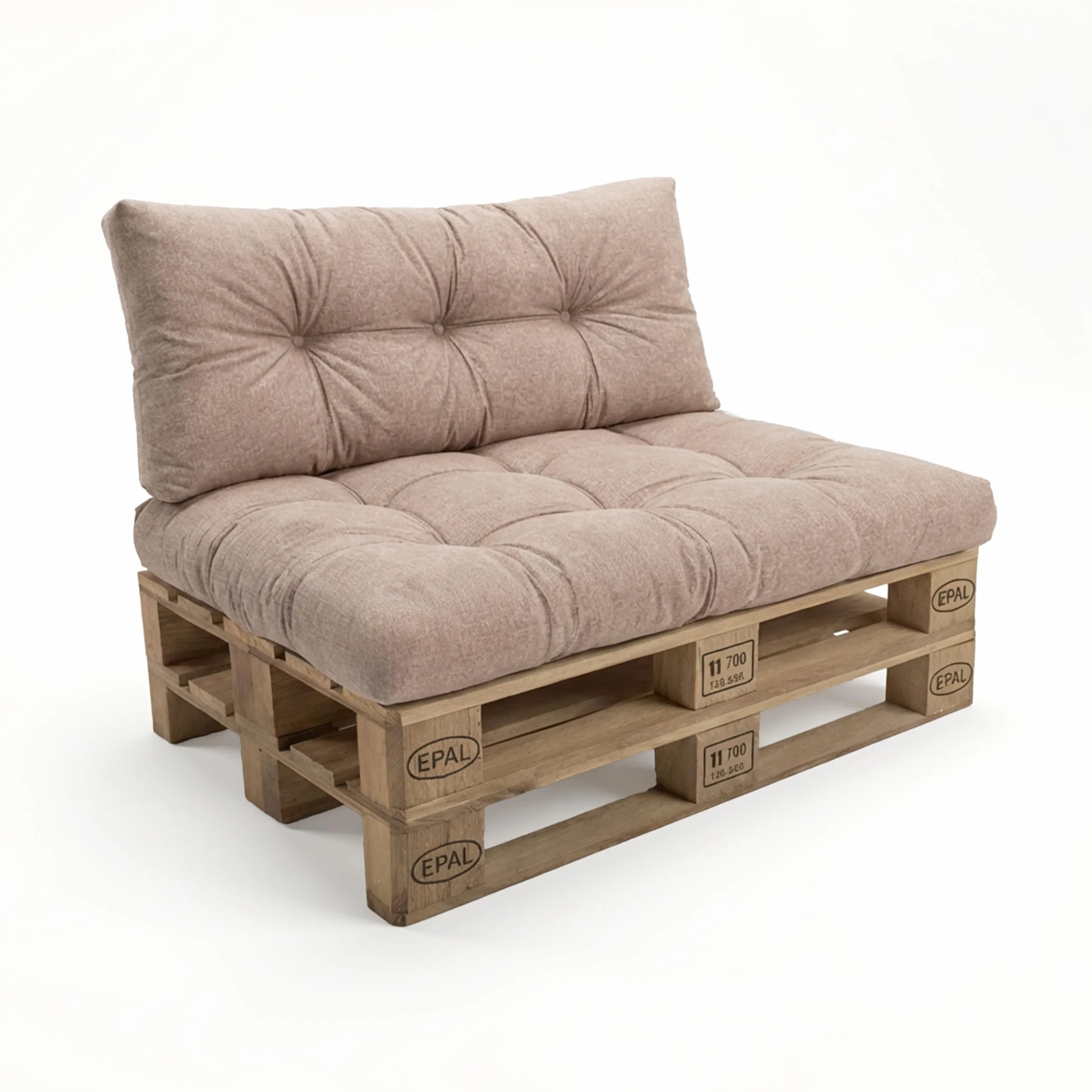 POKAR Set 2 pezzi Cuscini Europallet 120x80cm 120x40cm beige Divano Giardino Interno Esterno