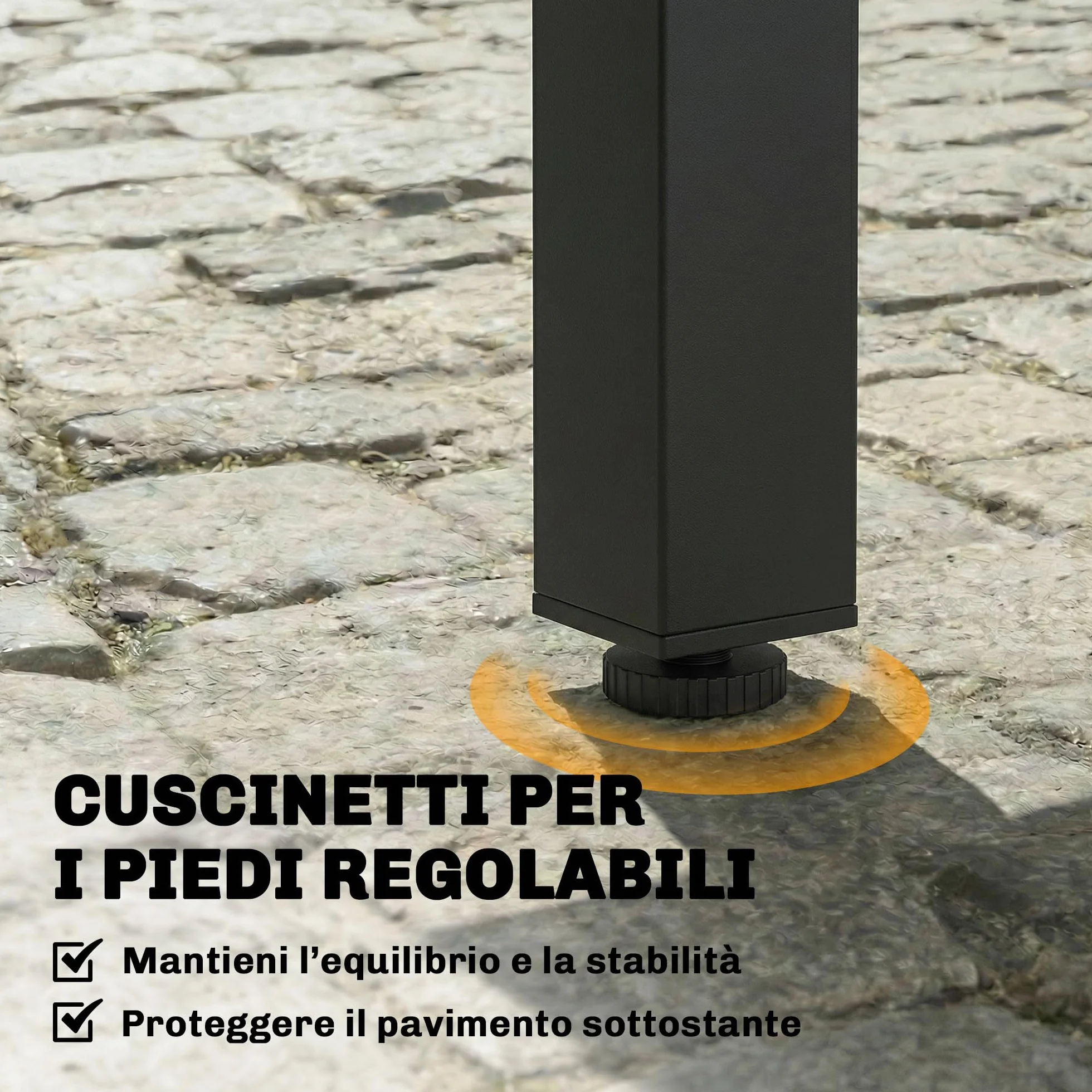 Outsunny Set Tavolo e Sedie da Giardino 7 Pezzi, Mobili da Esterno con Tavolo Rimovibile e 6 Sedie Impilabili in Texteline Grigio