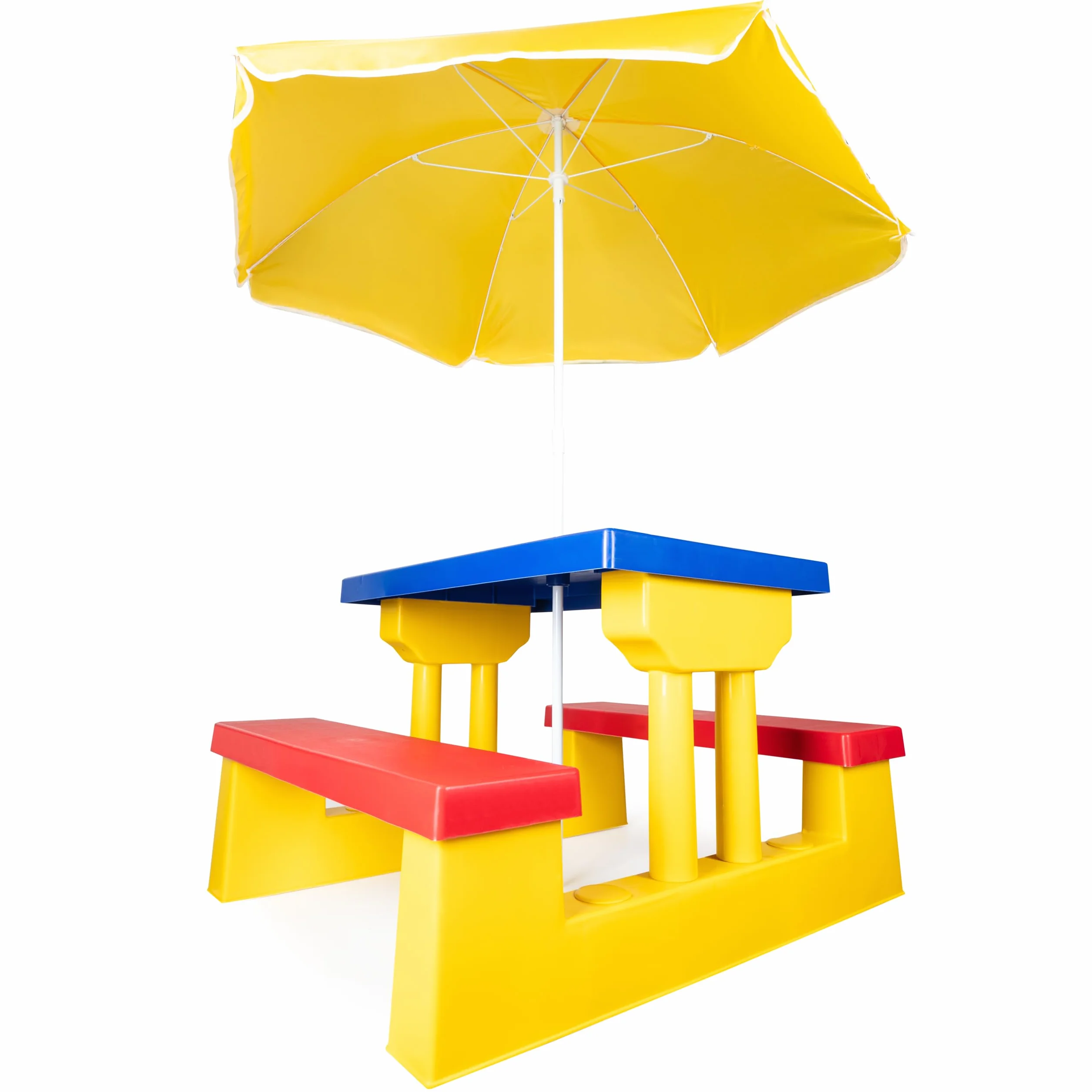 COIL Tavolo da Giardino per Bambini con Panche e Ombrellone Rimovibile