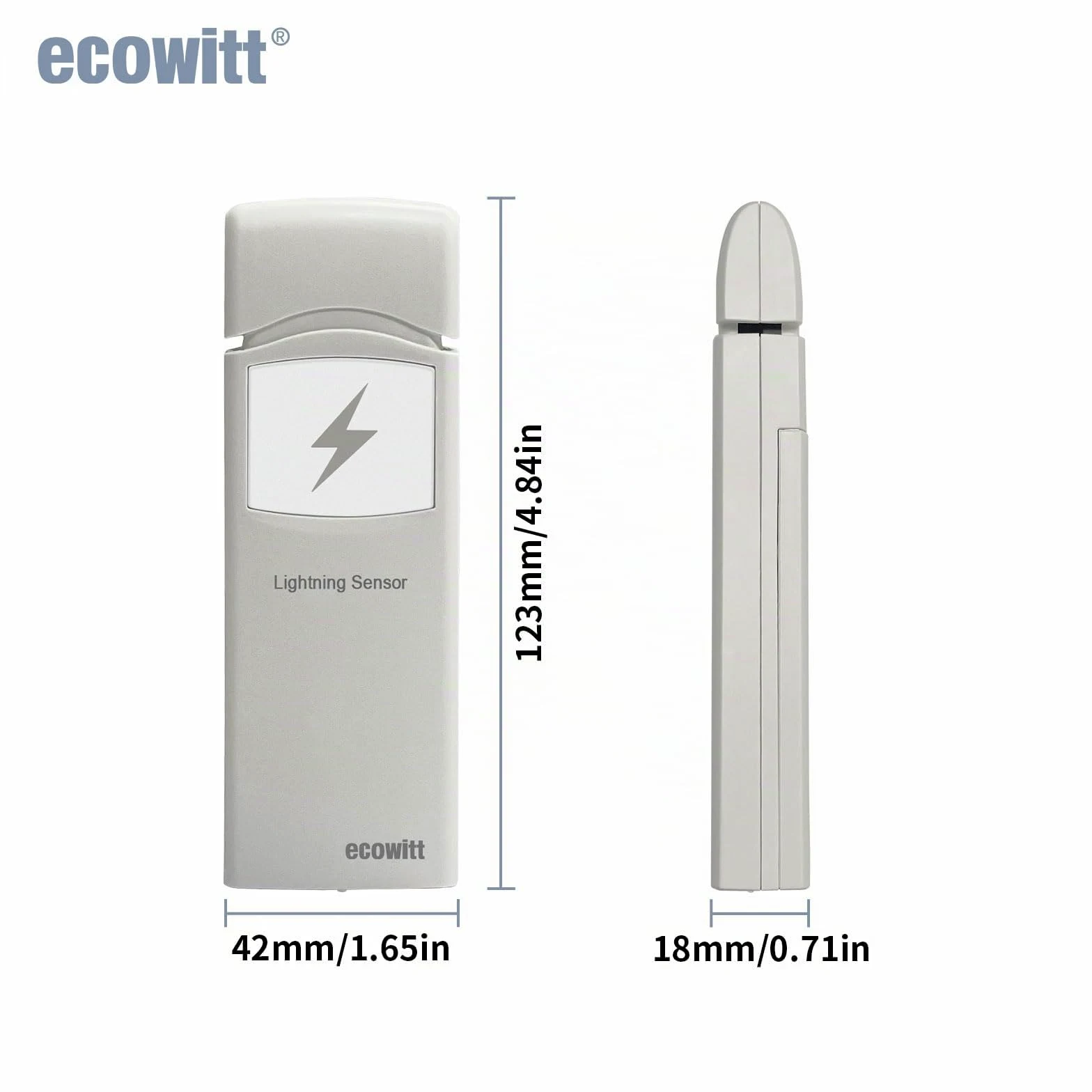 Ecowitt WH57 sensore wireless rilevamento fulmini schermo protettivo radiazione solare esterni