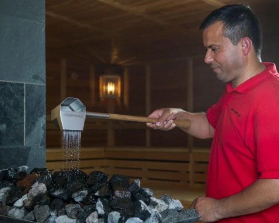 Cazzuola per sauna a pioggia, piccola variante