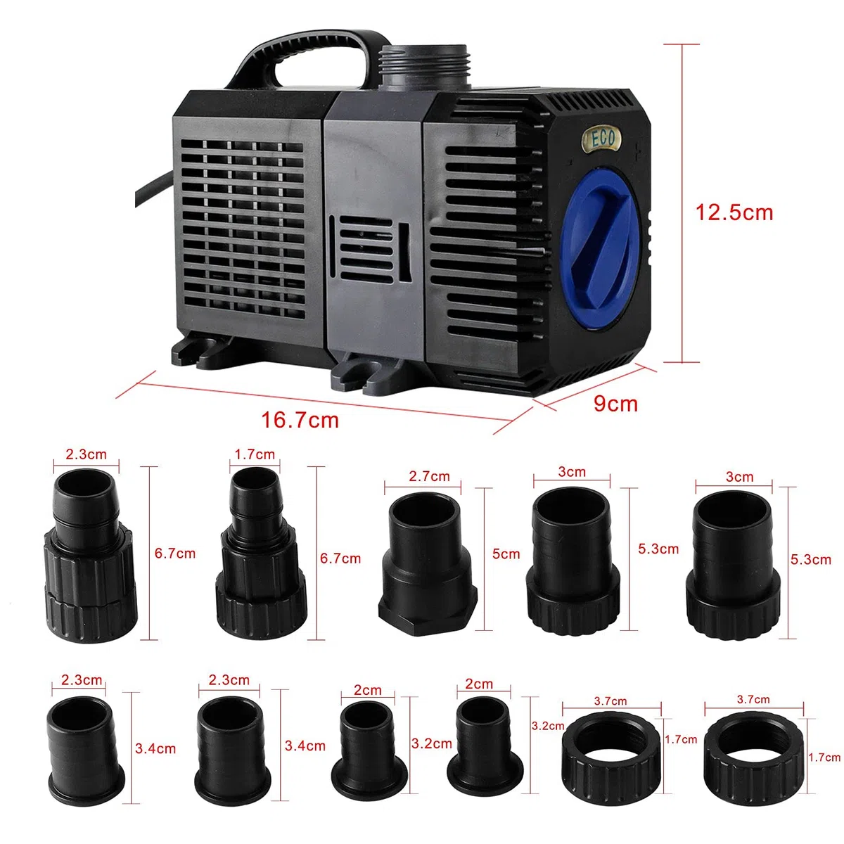 Eco Laghetto Pompa Funzionamento 10W 3000 L/H Pompa Acqua Ruscello