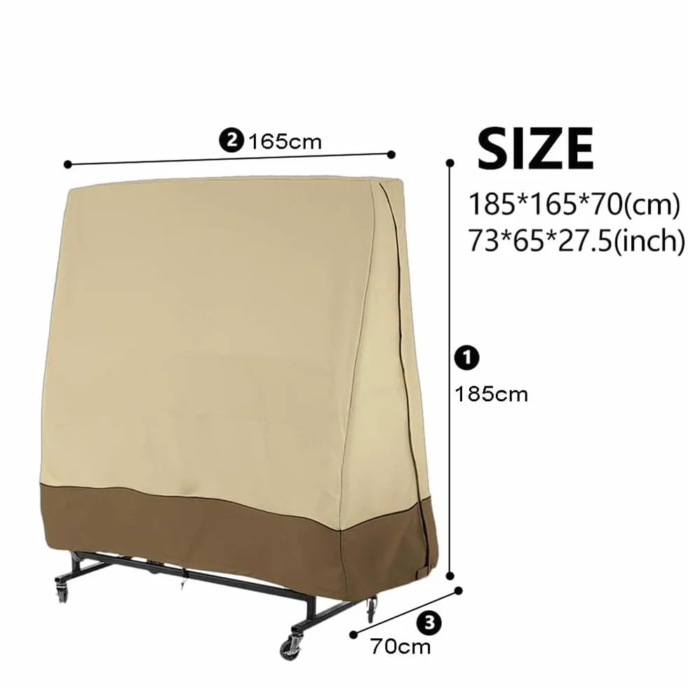 Copertura Tavolo da Ping Pong, Pieghevoli 420D Oxford solare resistente Impermeabile Antipolvere Anti-UV antivento antistrappo protettivo con Cerniera, Per Interno/Esterno