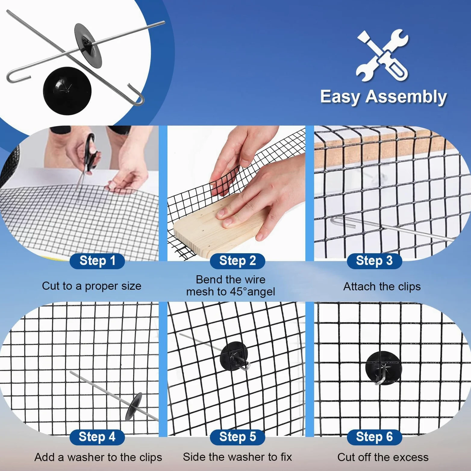 100 Solar Panel Protection Clips, Staffe della Rete di Protezione del Pannello Solare, Clip di Installazione del Pannello Solare dell'Acciaio Inossidabile, Linee degli Uccelli, Recinzioni del Piccion