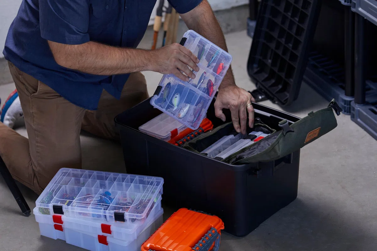 PLANO Sportsman's Trunk – Scatola portaoggetti di grado militare con coperchio, resistente, grande, da campeggio ed esercito, perfetto per caccia, paintball, softair, casa, diversi colori e dimensioni
