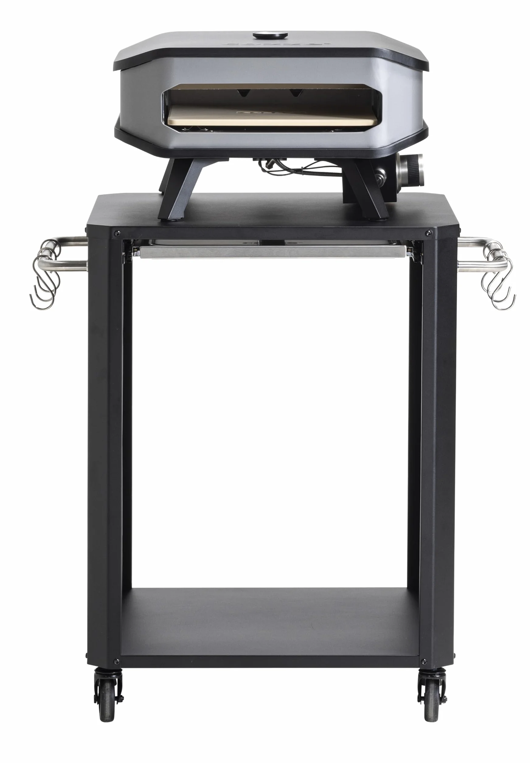 Cozze® Tavolo da esterno con tavolino estraibile per fornetti pizza 13-17"