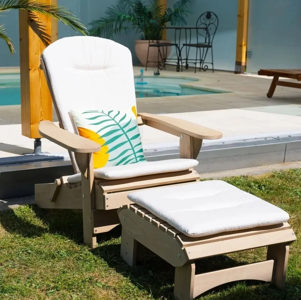 Original Dream-Chairs since 2007 Adirondack Chair Comfort pieghevole in legno massello di rovere come kit sedia da giardino pieghevole resistente alle intemperie per rilassarsi all'aperto carico